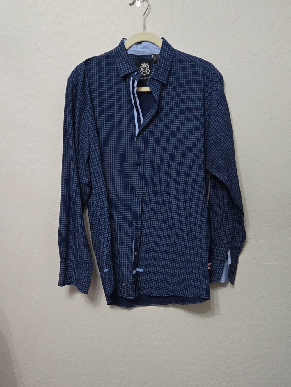English Laundry Blue Long Sleeve Dress Casual Shirt Size M